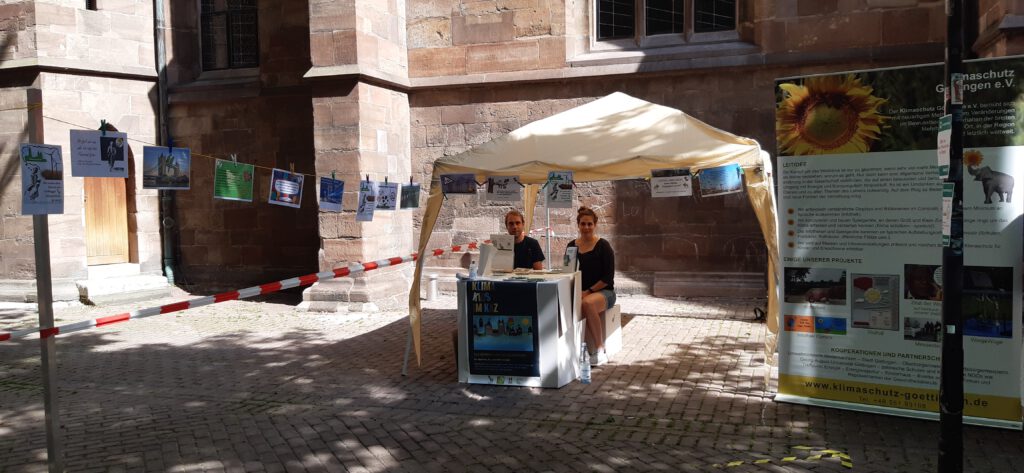 Stand am Klimaschutz-Markt 2021