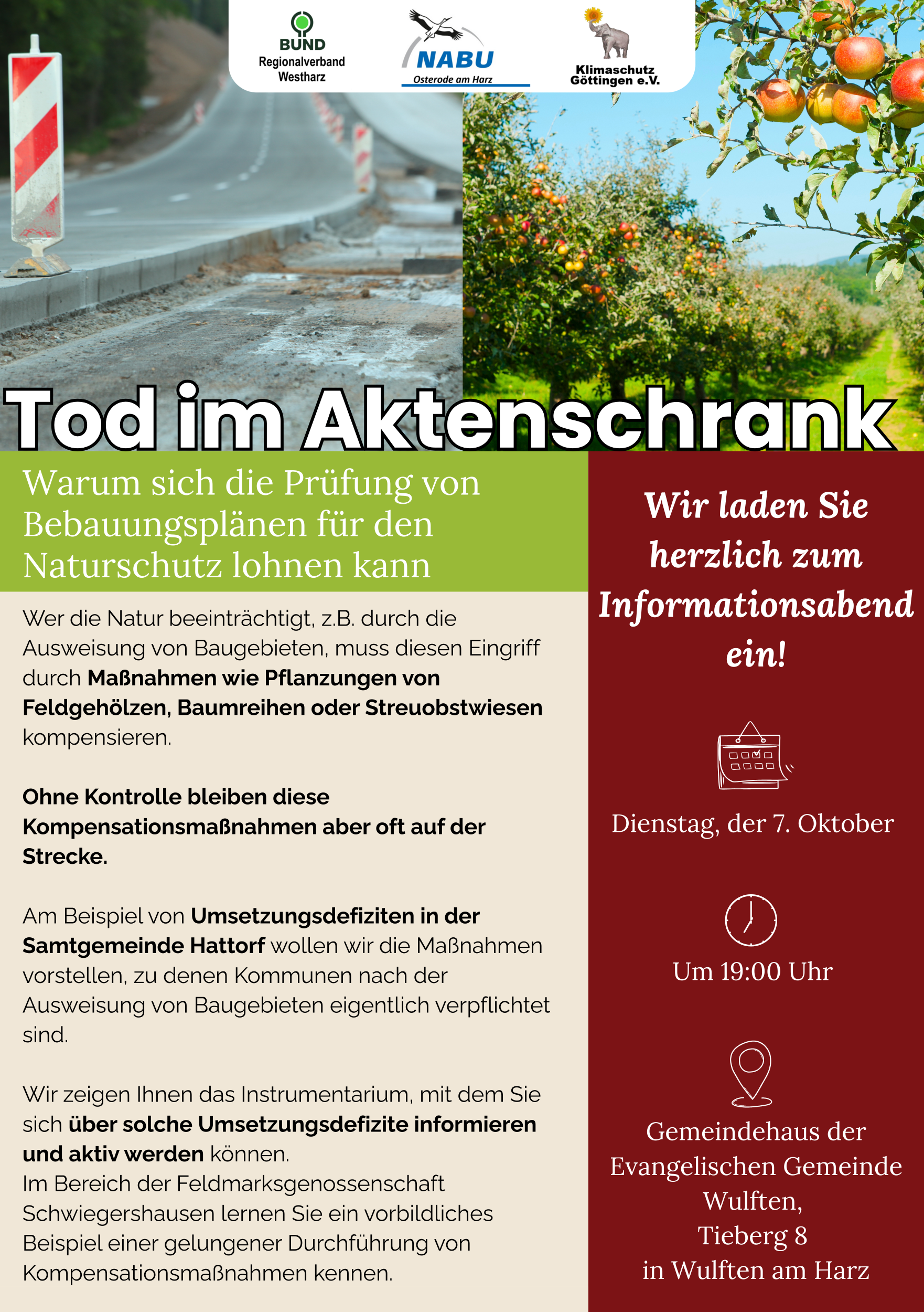 Veranstaltungsplakat zu "Tod im Aktenschrank"